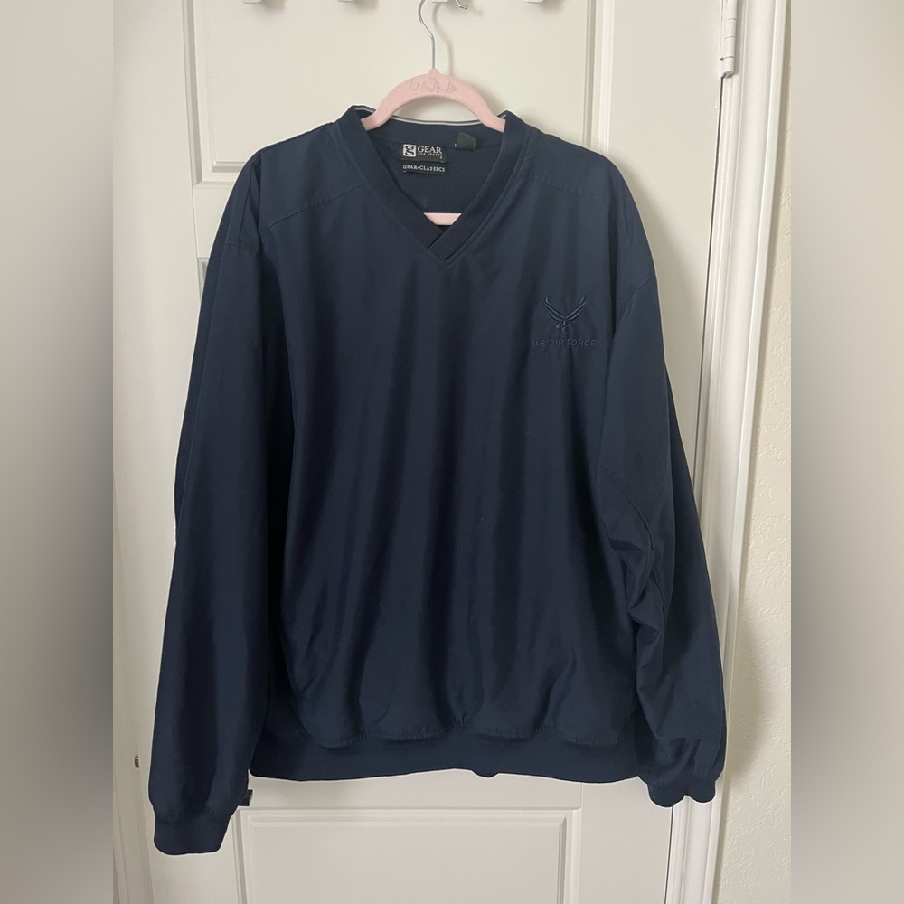 USAF Gear Classics Mesh Pullover Sweatshirt Men’s XL US Air Force Logo Blue